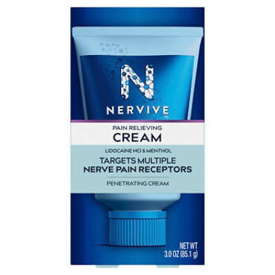 Nervive Nerve Care Pain Relieving Cream Fast Acting Non Greasy Topical Pain Reliever With Maximum S - 3 Oz. - Image 1