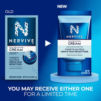 Nervive Nerve Care Pain Relieving Cream Fast Acting Non Greasy Topical Pain Reliever With Maximum S - 3 Oz. - Image 2