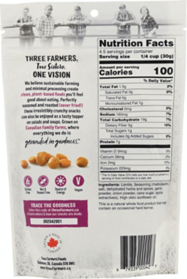 Three Farmers Garlic and Herb Roasted Lentils - 140 Gram (Pack of 6) - Image 4