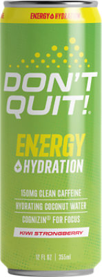 Dont Quit Energy Kiwi Strongberry - 12 Fl. Oz. - Image 1