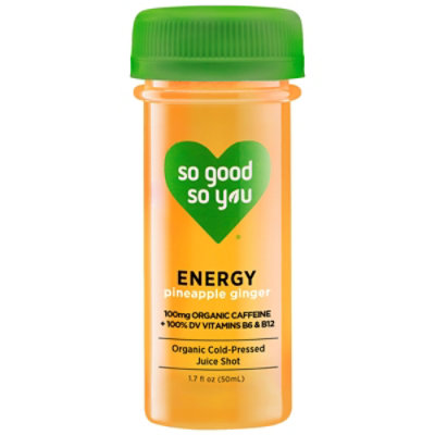 So Good So You Organic Organic Energy Pineapple Ginger Juice Shot - 1.7 Fl. Oz. - Image 2