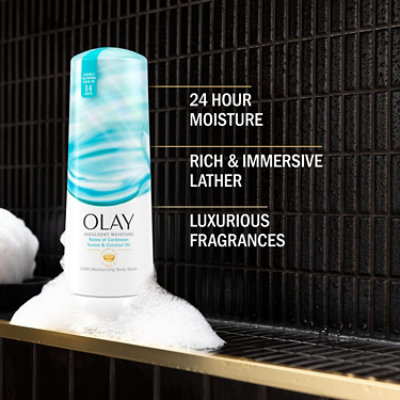 Olay Indulgent Moisture Caribbean Guava And Coconut Oil Body Wash - 20 Fl. Oz. - Image 3