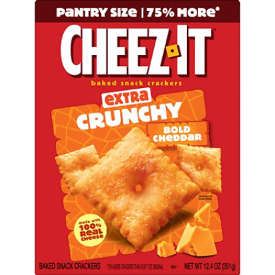 Cheez-It Extra Crunchy Cheese Crackers Bold Cheddar Baked Snack Crackers - 12.4 Oz - Image 7