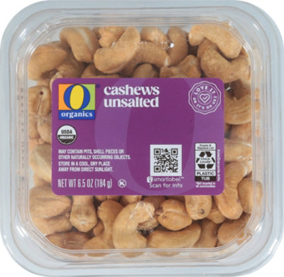 O Organics Cashews Unsalted - 6.5 Oz - Image 1