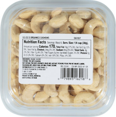 O Organics Cashews - 6.5 Oz. - Image 6