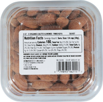 O Orgnics Almonds Salted - 6 Oz. - Image 6