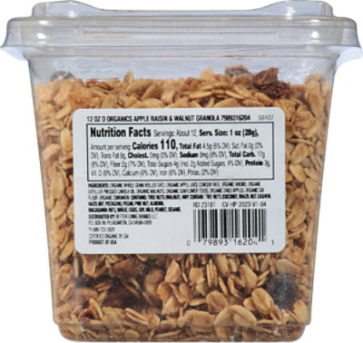 O Organics Granola Apple Raisin And Walnut - 12 Oz. - Image 6