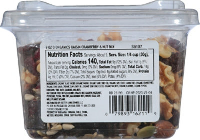 O Organics Raisin Cranberry And Nut Mix - 9 Oz. - Image 6