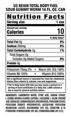 Reign Total Body Fuel Sour Gummy Worm - 16 Fl. Oz. - Image 4