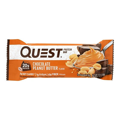 Quest Bar Protein Bar Chocolate Peanut Butter - 2.12 oz (Pack of 12) - Image 1