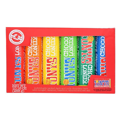 Tony's Chocolonely - Bar Chocolate Mixed Rainbow - 6 ct (Pack of 8) - Image 1