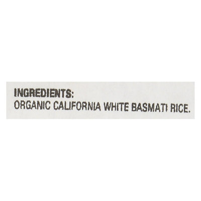 Lundberg Family Farms Organic Gluten Free California White Basmati Rice - 25lb bag. - Image 3