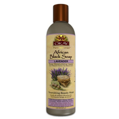 Okay Pure Naturals - African Black Soap Liquid with Lavender - 8 fl. oz. - Image 1