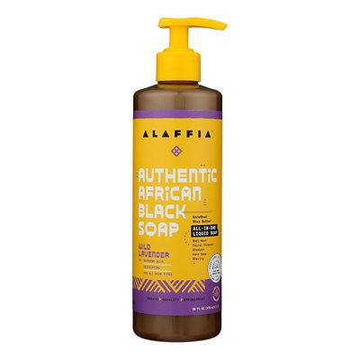 Alaffia - African Black Soap All in 1 Wild Lavander - 16 fl. oz. - Image 1