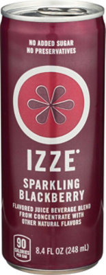 Izze Sparkling Juice - Sparkling Blackberry - 24 Cans Total (8.4 Fl oz Per Can) - Image 1