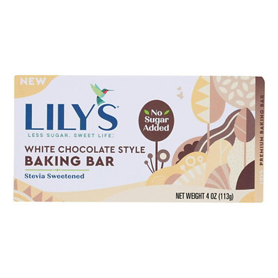 Lilys - Bar White Chocolate Baking 4 oz (Pack of 12) - Image 1