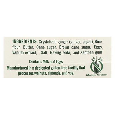 Tate's Bake Shop Cookies Gluten Free Ginger Zinger - 7 oz (Pack of 12) - Image 3