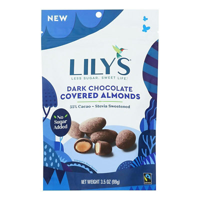 Lilys Sweets Almonds Dark Chocolate - 3.5 oz (Pack of 12) - Image 1
