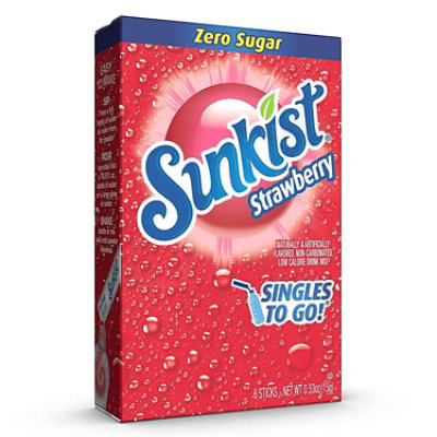 Sunkist Soda Singles to Go Drink Mix Variety Pack, 1 Orange, 1 Grape, 1 Pineapple, 1 Lemon Lime, 1 Strawberry, 1 Red Punch, 1 CT - Image 3
