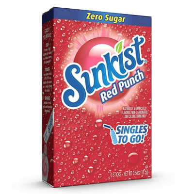 Sunkist Soda Singles to Go Drink Mix Variety Pack, 1 Orange, 1 Grape, 1 Pineapple, 1 Lemon Lime, 1 Strawberry, 1 Red Punch, 1 CT - Image 4