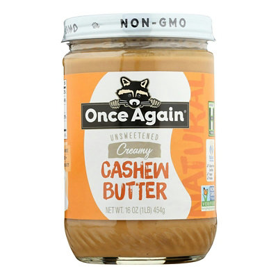 Once Again Cashew Butter No Sugar 16 oz (Pack of 6) - Image 1