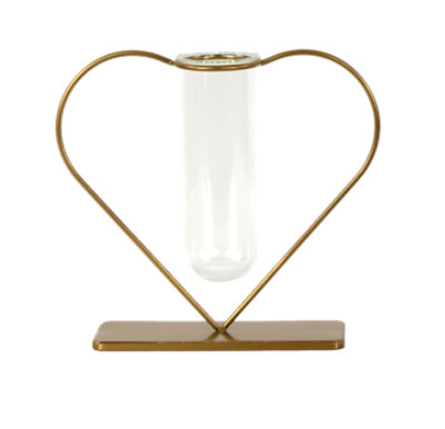 Dl Large Gold Heart Bud Vase - Each - Image 1