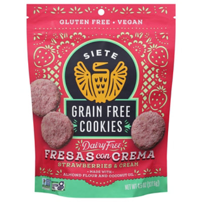 Siete Con Crema Fresas Gluten Free Cookies - 4.5 Oz - Image 3