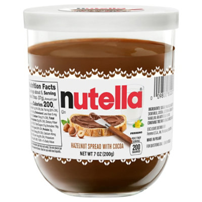Nutella Collectible Design Hazelnut Spread with Cocoa Jar Holiday Gift - 7 Oz