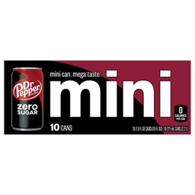 Dr Pepper Zero Sugar - 10-7.5 Fl. Oz. - Image 1