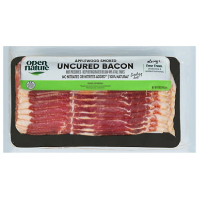 Open Nature Applewood Smoked Uncured Bacon - 12 Oz - Image 3