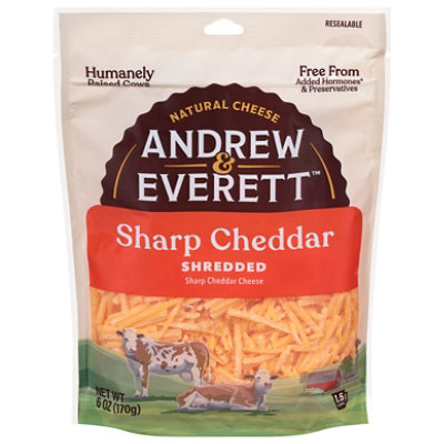 Andrew And Everett Cheddar Cheese Sharp Shredded - 6 Oz - Image 3