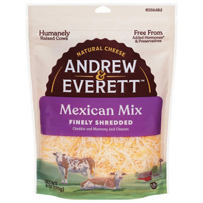 Andrew And Everett Cheese Mexican Mix Shredded - 6 Oz - Image 1