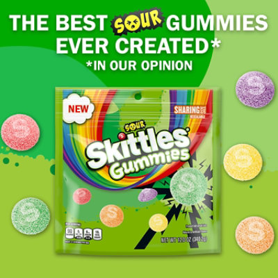 Skittles Gummies Sour Stand Up Pouch - 12 Oz - Image 3