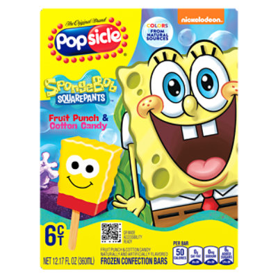 Popsicle Ice Cream Spongebob Facepiece - 6 Count - Image 1