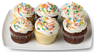 Assorted Cupcakes With Nerds Candy - 6 Count - Image 1