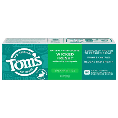 Tom's Wicked Fresh Spearmint Toothpaste - 4 Oz - Image 1