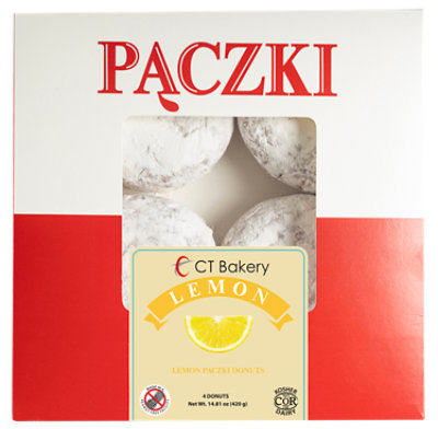 CT Bakery Lemon Flavored Paczki Donuts - 14.81 Oz - Image 1