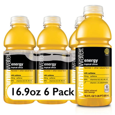 vitaminwater Energy Tropical Citrus Bottles - 6-16.9 Fl. Oz. - Image 1