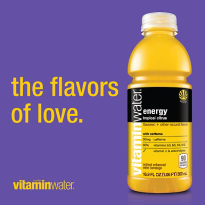 vitaminwater Energy Tropical Citrus Bottles - 6-16.9 Fl. Oz. - Image 2