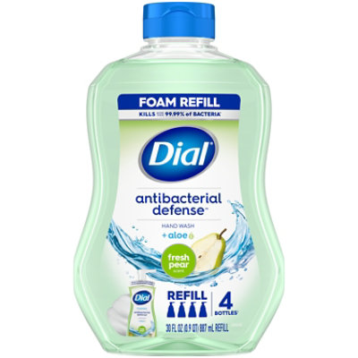 Dial Fresh Pear Antibacterial Foaming Hand Wash Refill - 4-30 Fl. Oz. - Image 1