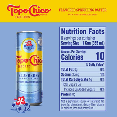Topo Chico Sabores Blueberry - 8-12 Fl. Oz. - Image 2