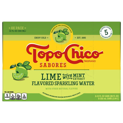 Topo Chico Sabores Lime - 8-12 Fl. Oz. - Image 3