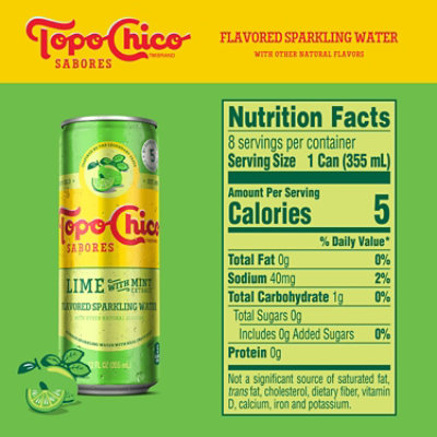 Topo Chico Sabores Lime - 8-12 Fl. Oz. - Image 2