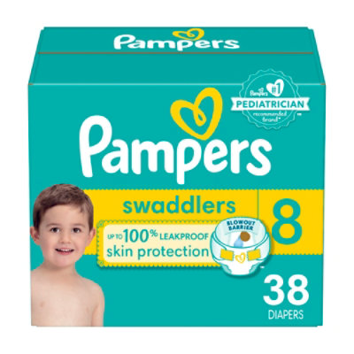 Pampers Swaddlers Diapers Size 8 - 38 Count - Image 1