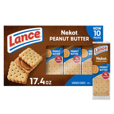 Lance Nekot Peanut Butter Sandwich Cookies Multipack - 10-1.72 Oz - Image 1