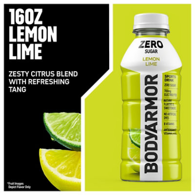 BODYARMOR Zero Sugar Lemon Lime Bottle - 16 Fl. Oz. - Image 3