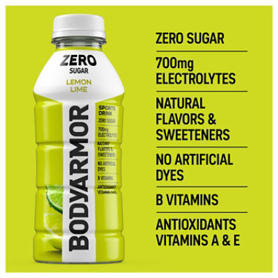 BODYARMOR Zero Sugar Lemon Lime Bottle - 16 Fl. Oz. - Image 4