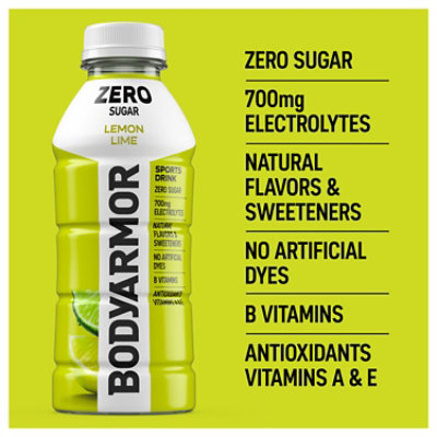 BODYARMOR Zero Sugar Lemon Lime Bottle - 16 Fl. Oz. - Image 5