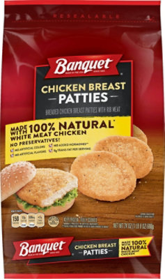 Banquet Chicken Breast Patty, 24 Ounce (Pack of 8) - Image 2
