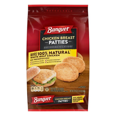 Banquet Chicken Breast Patty, 24 Ounce (Pack of 8) - Image 1